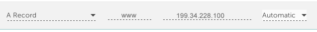 pointing domain with ip